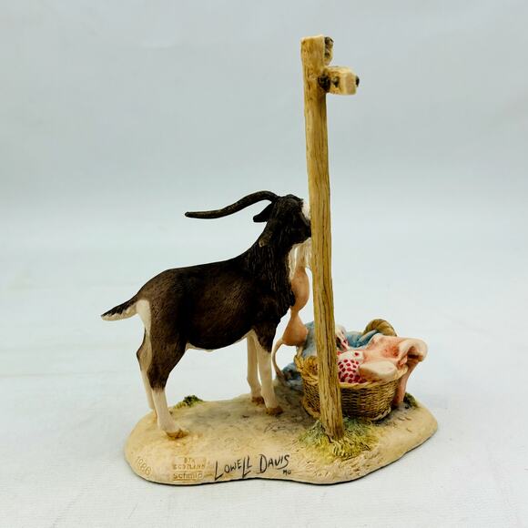 Glutton For Punishment Lowell Davis Schmid RFD America Figurine Goat Clothesline - Picture 5 of 12